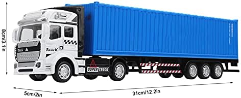 Miniatura 3 de Juguete de camión contenedor, 1 48 Contenedor de aleación Camión Modelo de juguete Altamente Simulación Niños Coche Juguetes Vehículo para Niños