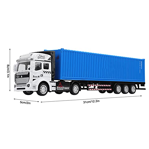 Spyminnpoo 1: 48 Alloy Container Truck Model Toy, High Simulation Detachable Container Children Vehicle Car Toys Sportinggoods Electric Toys, Electronic Pets, Sound Toys(Blue£© #TOP4