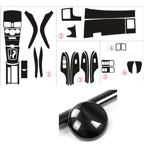 Décalcomanie carbone 5D habitacle de Toyota Corolla 2007-2013
