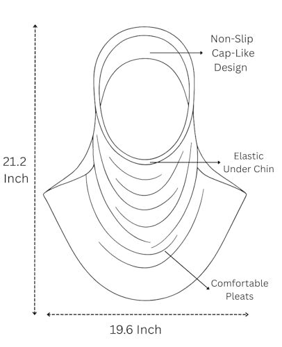 Prien Ready To Wear Hijab For Girls, Soft Viscose Muslim Scarf For Kids, Instant Islamic Clothing For Women For Ramadan, Eid (Emerald)