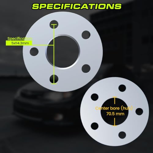 Image of CMO 7mm 5x114.3 Wheel Spacers Fits Ford Mustang 2015-2026 2PCS