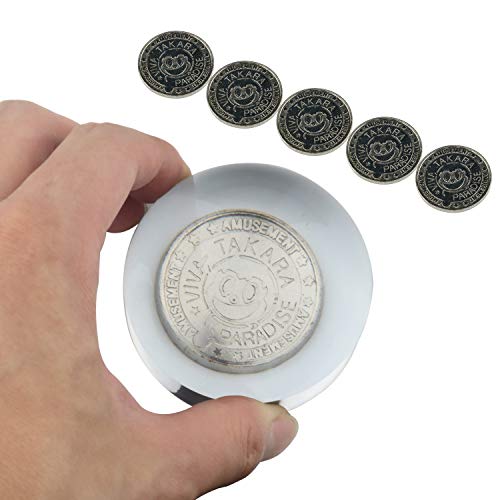 Image of Dandelion 6X Dome / Paperweight Magnifier w / Pouch Table Magnifying 65mm