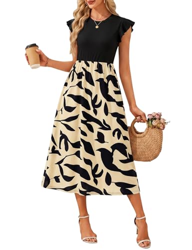 Consigue vestido largo verano mujer con volantes y cintura alta, estilo boho y fluido.