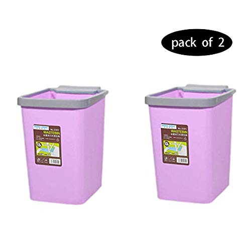 Poubelle cuisine et bureau lot de 2 bacs de 4 litres pour tri domestique
