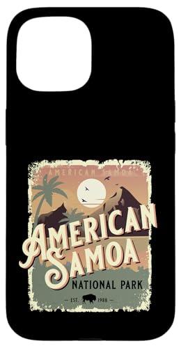 Affiche de Voyage Vintage du Parc National des Samoa américaines Coque pour iPhone 15