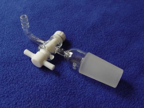Beyondsupply-Lab Bent Flow Control Inlet Adapter 24/40 PTFE Teflon New