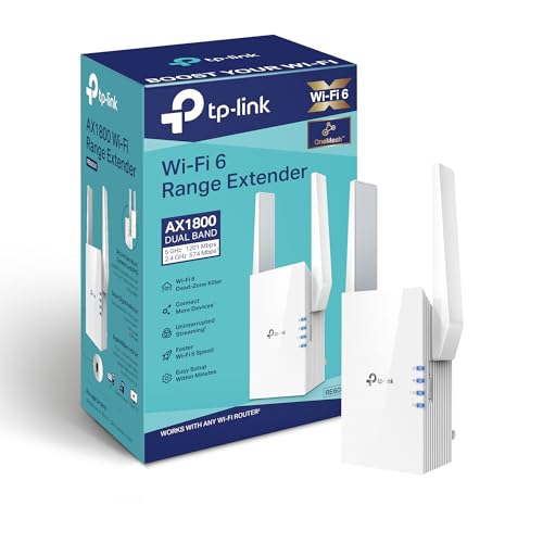 TP-Link AX1800 WiFi 6 Extender(RE605X)-Internet Booster, Covers...