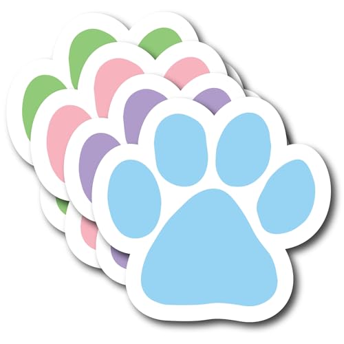 Image of Paw Locker Magnet 5 Inch 4 Pack, Dog Lover Gift, Made in USA | Heavy duty magnetic decal for car, truck, SUV or fridge, full color UV printed