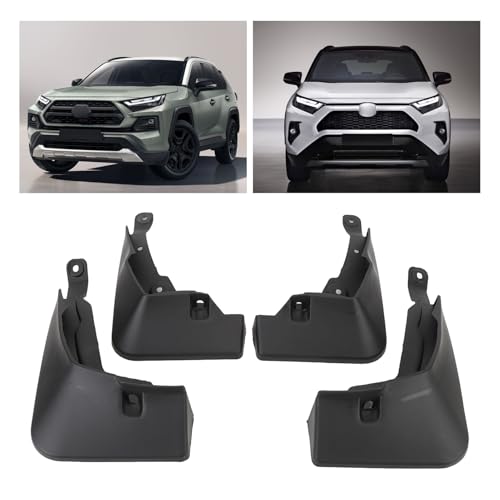 Image of Mud Flaps, Universal Mud Flaps Set for Car, 4PCS Car Mud Flaps Front Rear Left Right Splash Proof Effective Splash Guards for Cars, SUVs, Automotive Exterior Accessories