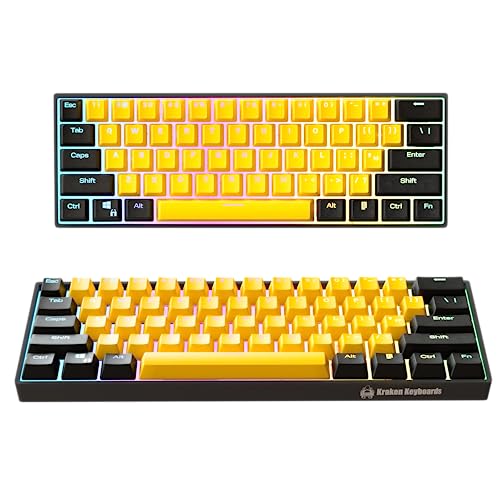 KRAKEN KEYBOARDS WASP Edition Kraken Pro 60 | �u���b�N&�C�G���[ 60%�z�b�g�X���b�v�\ ���J�j�J���Q�[�~���O�L�[�{�[�h PC/Mac/Xbox/PlayStation�ł̃Q�[���p (�X�Y���o�` | �V���o�[