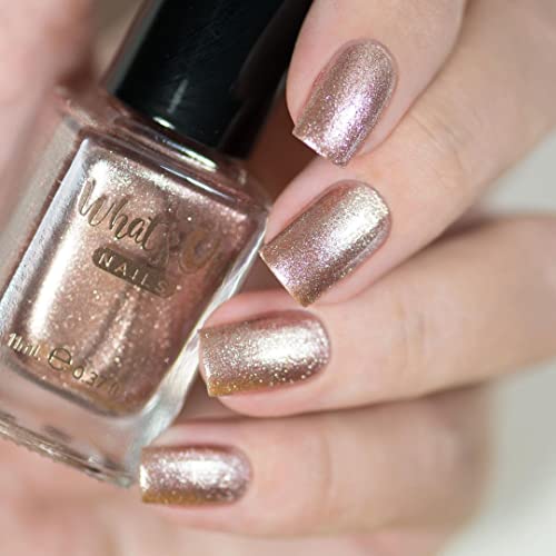 Whats Up Nails - Chrome Colored Glasses Nail Polish Rose Gold Chrome Lacquer Varnish Made In Usa 12 Free Cruelty Free Vegan Clean #TOP7