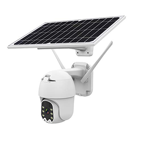 Câmera Wifi PTZ 1080P externa, Câmera de segurança IP PTZ com bateria alimentada por energia solar c