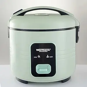 WelTherm TR 2.8L DLX Multifunction Rice Cooker Non sticky Black Coated Inner Pot, Cold Pressed Hard shell body, 900W, white, 2.8 Litre
