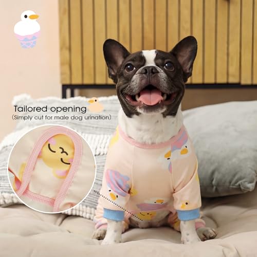 Image of BRKURLEG Soft Dog Pajama, Dog Recovery Suit, Pink, XXXL | Long Sleeve Prevent Shedding, Anti-Licking wounds, Pet Onesie Cute & Stretchy Puppy Jumpsuit Pjs for Small to Large Breeds