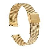 QUARKZMAN Bracelet de Montre en Maille 16mm en Acier inoxydable 316L Dégagement Rapide Rég...