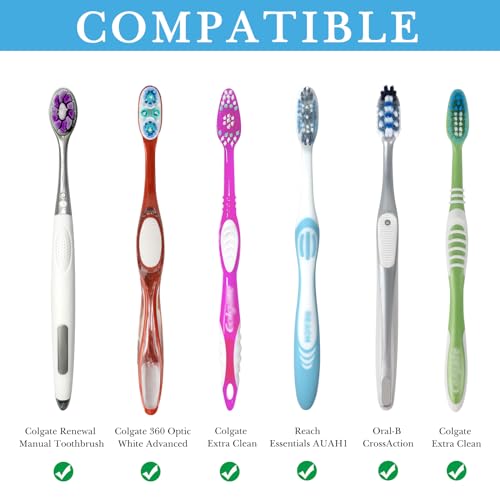 Linkidea 5 Slots Wallmount Toothbrush Holder with Cover for Shower, Plastic Multifunctional Toothpaste Toothbrush Organizer Compatible with Oral-B Cross Action, Colgate Renewal(White) - Cosy Home Interiors Linkidea 5 Slots Wallmount Toothbrush Holder with Cover for Shower, Plastic Multifunctional Toothpaste Toothbrush Organizer Compatible with Oral-B Cross Action, Colgate Renewal(White) - Image 5