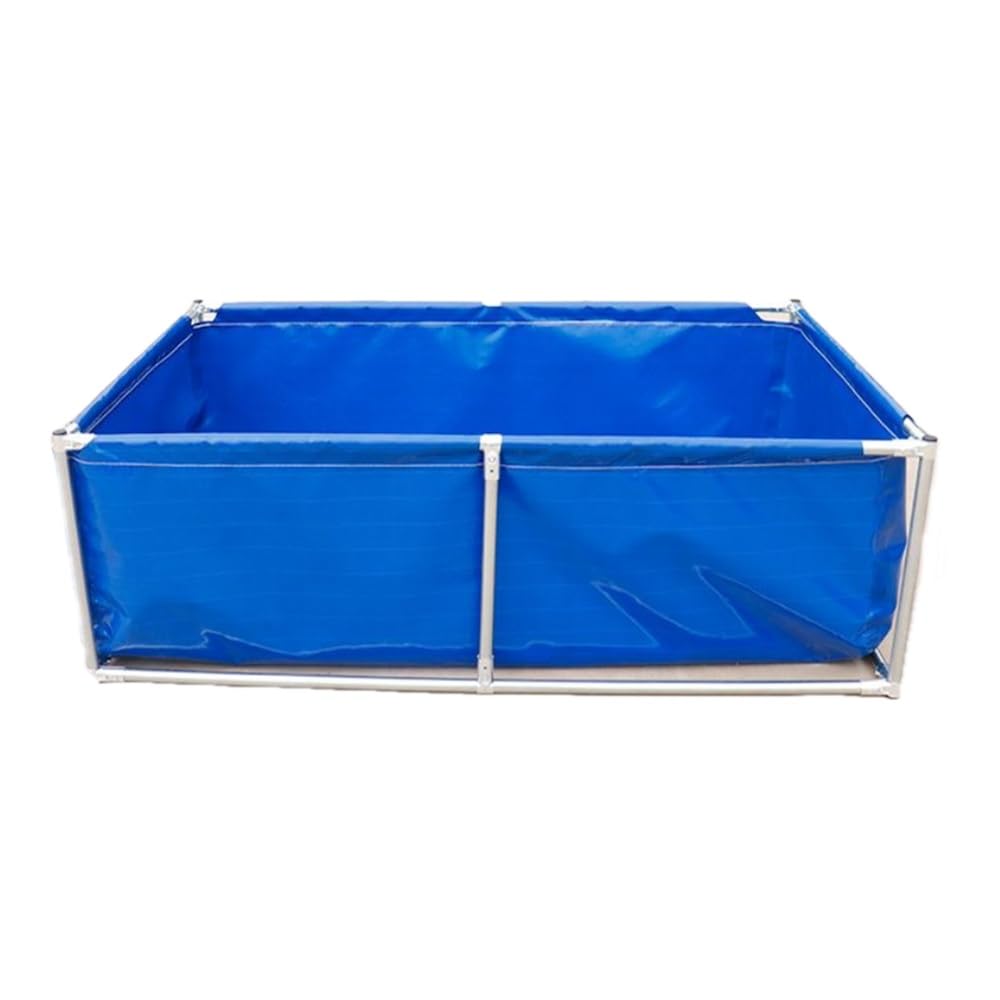 Bassin à poissons en toile bleu pour créer un coin d'aquaculture dans votre jardin