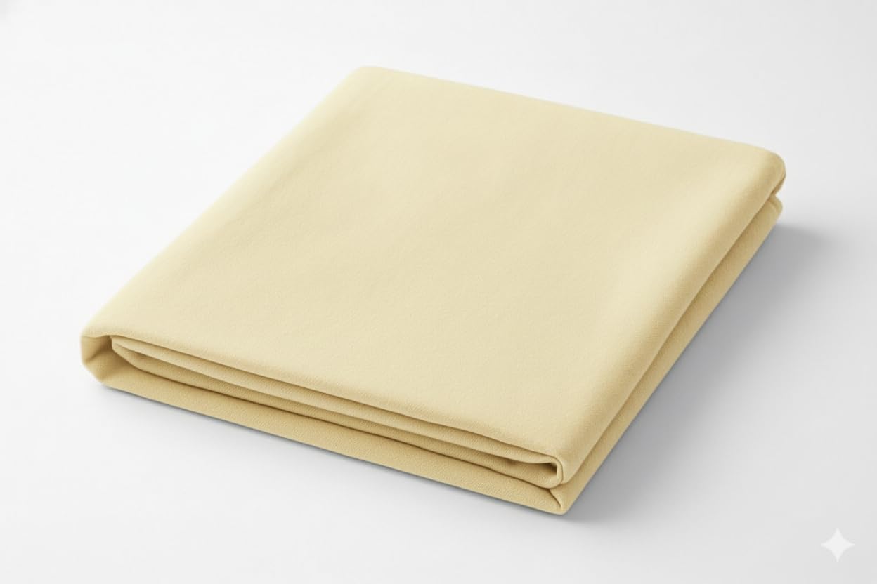 Quienz 100% Cotton Plain Yellow Color Unstitched Fabrics 2 Meter Cloth Material-image-13