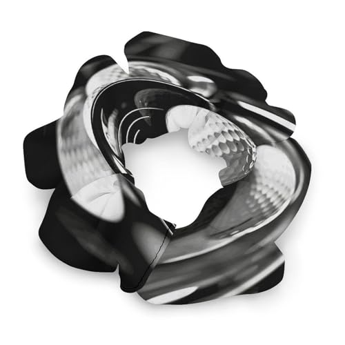 Black And White Golf Scrunchies For Women Cute Soft Hair Ties No Damage Snag Free Satin Scrunchies Decorative Hair Bands Ponytail Holder Stylish Hair Accessories For All Hair Types