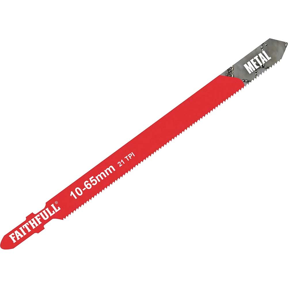 Faithfull T318A Metal Cutting Jigsaw Blades Pack of 5