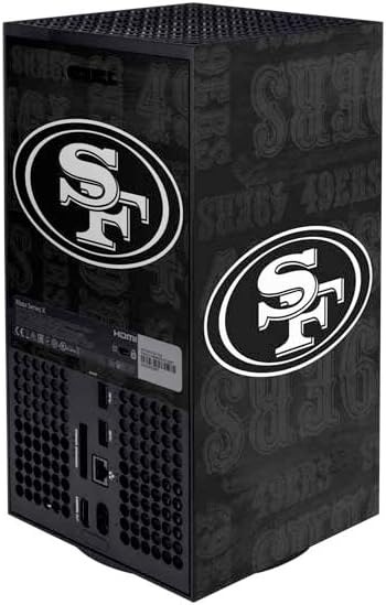 Skinit Decal Gaming Skin Compatible with Xbox Series X Bundle - Officially Licensed NFL San Franciso 49ers Black & White Design