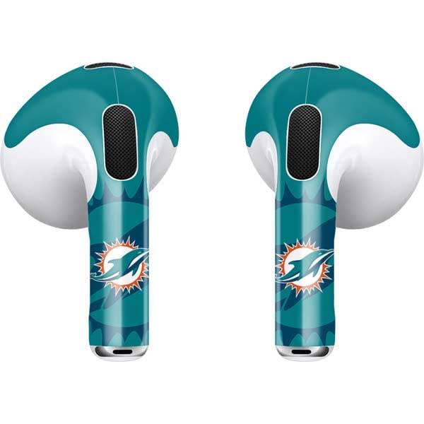 Skinit Decal Audio Skin Compatible with Apple AirPods (3rd Gen, 2021) - Officially Licensed NFL Miami Dolphins Double Vision Design