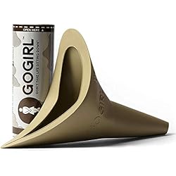 GoGirl Female Urination Device (FUD) - #1 FUD Made in The USA. Pee Standing Up! Portable Female Urinal for Women, Soft, Flexible, Reusable, Pee Funnel Medical-Grade Silicone (Camo/Khaki)