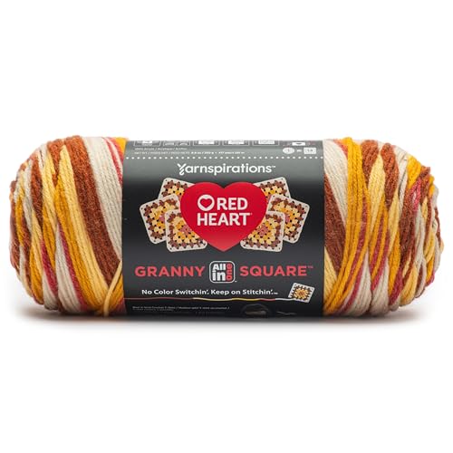 Red Heart All In One Granny Square Yarn (250g/8.8oz), Aran - Warm Wheat