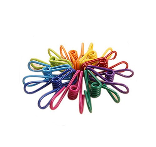 Elife 50 pcs Multi-purpose Colorful Metal Clips Holders (50 pcs assorted colors)