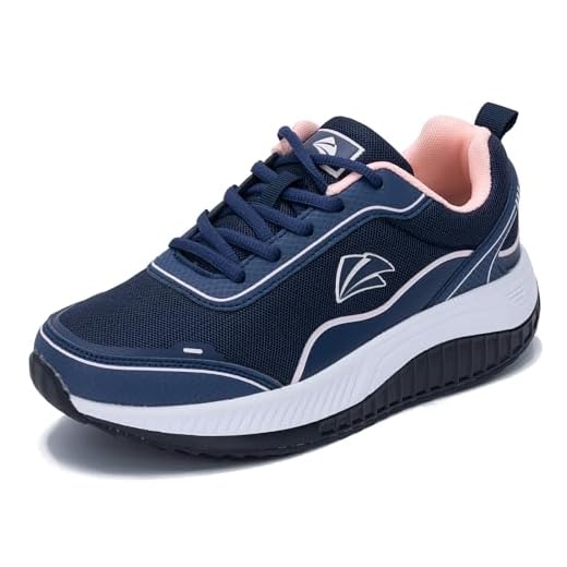 IIV Womens Walking Shoes for Plantar Fasciitis, Arch Support Athletic Tennis Sneakers Orthotic Comfortable Shoes for Standing All Day NavyPink 8 Wide