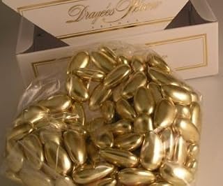 Dipped Gold Jordan Almonds European Dragees - 1 Pound