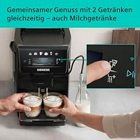 Siemens Kaffeevollautomat EQ600 iAroma, 6 Getränke, Doppeltassenfunktion, XL-Getränke bis zu 480ml, Kannenfunktion, entnehmbare Brüheinheit, einfache Reinigung, Keramikmahlwerk, Schwarz, TP601E09 – Ansicht 7