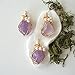 Designs by Nature Gems Raw Amethyst & Pearl Necklace, February Birthstone Jewelry, With 24 Inch Chain Gold Plated Chain, Genuine Raw Crystal, Handmade in North America