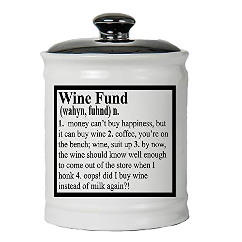Cottage Creek Wine Fund Piggy Bank, Wine Money Jar, Wine Gifts for Wine Lovers