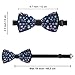 BoomDragon Men's Boys Pre-Tied Bow Tie for Party, Festivals, Graduation, Fashion Blue Christmas Snowman Creative Cravat Necktie