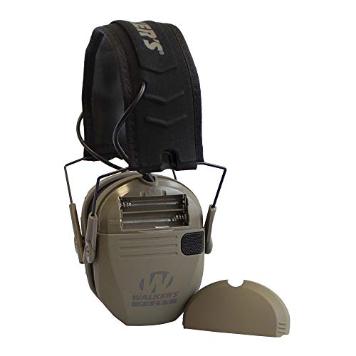 Walker's Razor Slim Shooter Electronic Hunting Folding Hearing Protection Earmuffs With 23Db Noise Reduction And Sound Amplification, Dark Earth #TOP15