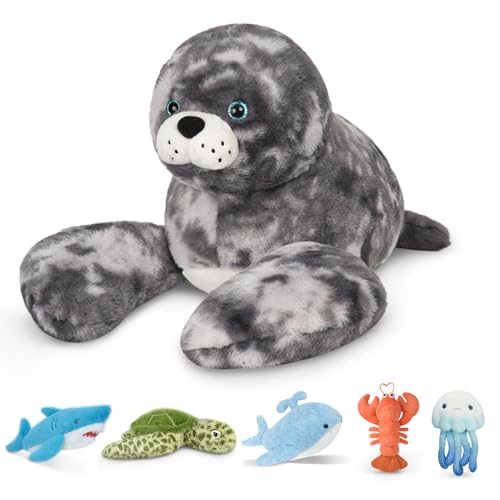 Image of Niuniu Daddy 20 inch 3.3 Pound Weighted Stuffed Animals Seal for Kids Adults, Seal Weighted Plushies Toy, Cute Body Pillow for Sleeping, Ocean Series Huggable Gift for Everyday Comfort