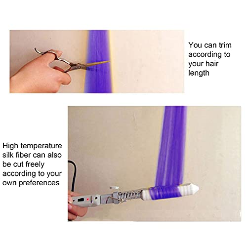 Extensões de cabelo colorido arco-íris tramas extensões de cabelo colorido grampo de 55 cm, para ext