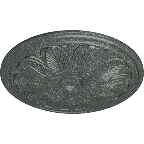 Image of Ekena Millwork CM22BOAGC 22 5 /8 OD x 1 3 /4 P Bordeaux Ceiling Medallion (fits Canopies up to 3 1 /4), Hand-Painted, Athenian Green Crackle