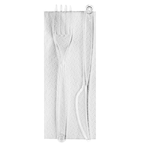 Dopla conf. 100 bis Cubiertos Transparentes Linea plastica DOpla 03387