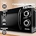 Imagen de Microondas con grill de 20 litros y 700W de potencia con 5 y 6 niveles de potencia y temporizador de 60 minutos color negro