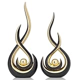 【Objets décoratifs pour étagère】 Cette magnifique statue d'art, véritable œuvre d'art moderne, est entièrement plaquée et polie pour un effet miroir inaltérable. Placée dans un coin, elle attirera immédiatement le regard de vos invités. Ces figurines artistiques seront de superbes centres de table ou éléments de décoration pour votre salon.