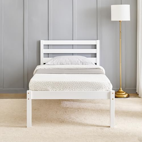 Image of Home Centre | Helios Taylor Sarsar Single Bed | Solid Wood | White