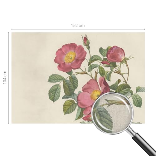 Decoración de pared adhesiva de 152x104 cm con elegante patrón de rosas de estilo vinilo mural 5