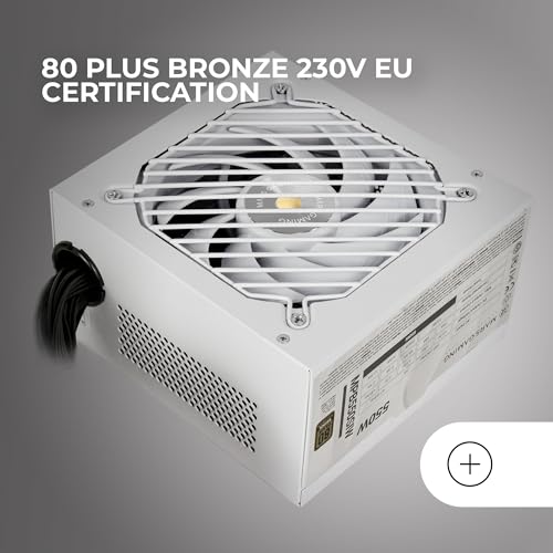 MPB550SI, Alimentatore ATX 550W, 7 Anni di Garanzia, 80Plus Bronze 230V, 90% di Efficienza, Ventola SI Extreme Silence, Tecnologie AI2-RPM, Condensatori Giapponesi, Bianco - Alimentatore - Immagine 4