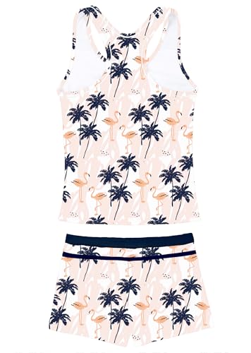 Image of Little Girls' Summer Swimwear Two Piece Boyshort Tankini Kids Swimsuit