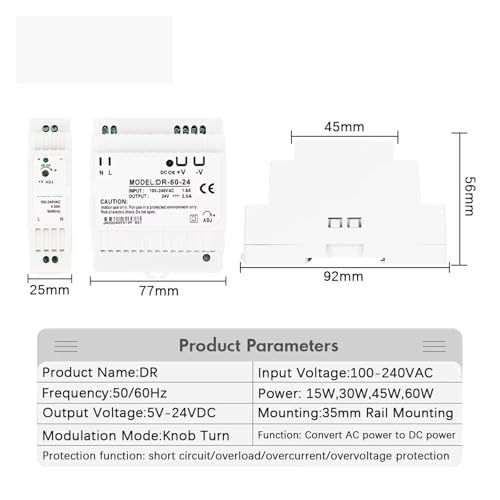 Alimentation 5V 45W DR-45 pour sécuriser vos circuits CC - 3