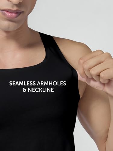 Image of XYXX Men's Cotton Square Neck Seamless Vest | Invisible Vest for Man, Seamless Inner for Men