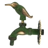 Mikikit Grifo de Cobre con Diseño Animal Vintage para Jardín Resistente y Duradero Instalación Mural para Lavadora y Fregona Estilo Rústico Decorativo