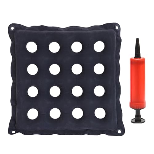 ZALAOR Pressure Relief Inflatable cushion for Sores - Inflatable Air Seat Cushion with 16 Holes, Anti-Bedsore Flocking Cushion with Air Pump for Wheelchair, Office Chair, Car, and Home Use